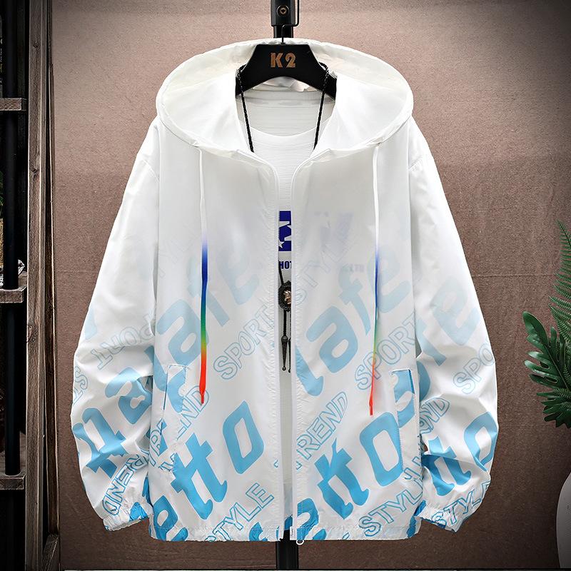 1011 high-end fashion casual sunscreen jacket men's summer light and loose breathable versatile outdoor skin clothing