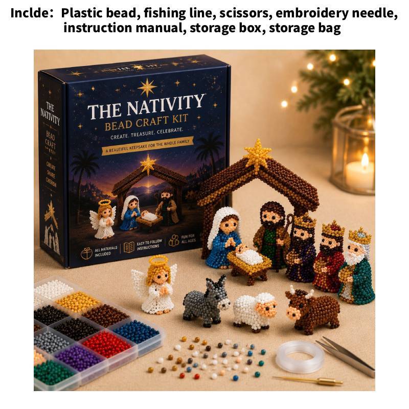 Diy 3d Bead Kit With Cartoon Gnome Figurines For Handmade Gift Creation