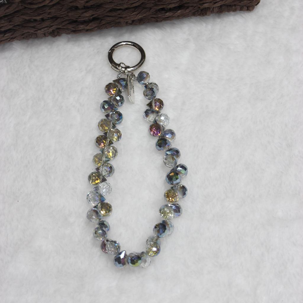Cell Phone Lanyard 26cm Colorful Crystal Charm Phone Chain Wrist Strap