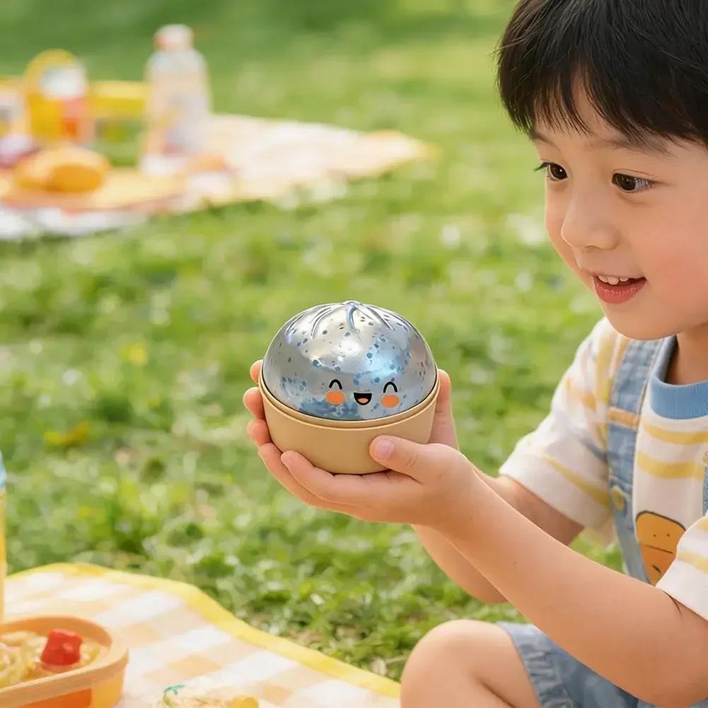 Glitter Dumpling Squishes Stress Balls 2026 Toy Colorful Simulation Steamed Bun Decompression Toy for Anxiety