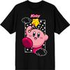 Kirby Character with Stars Pattern Men's Black Graphic Tee