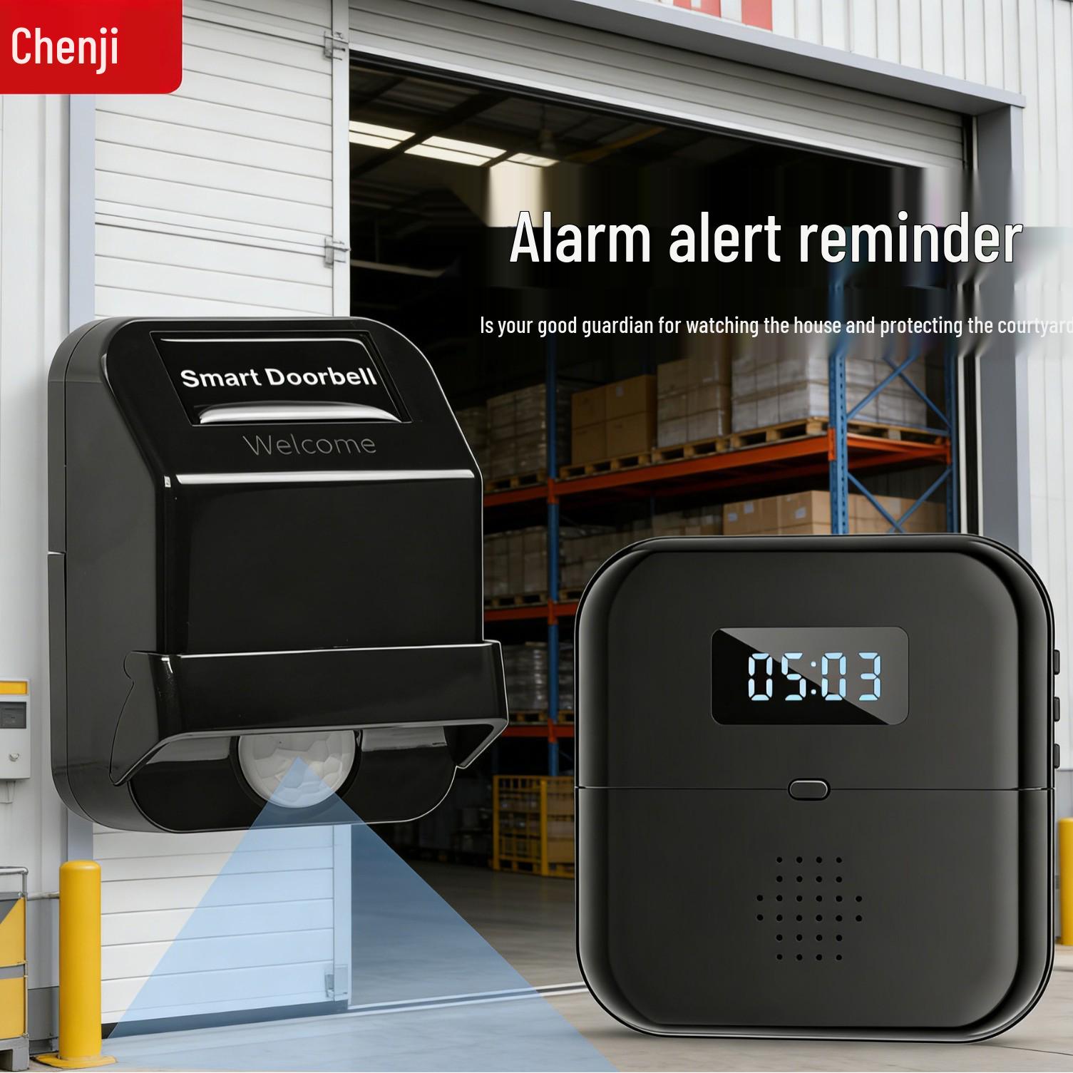 

Morning Skill Wireless Doorbell Alarm Kit: Security Solution for Women Living Alone and Rental Properties Receiver (Requires Pairing)