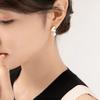 Natural Freshwater Pearl Earrings Women's Design Sense Love Stud Earrings New Korean Ins Sense Retro Earrings Silver Needle Tide