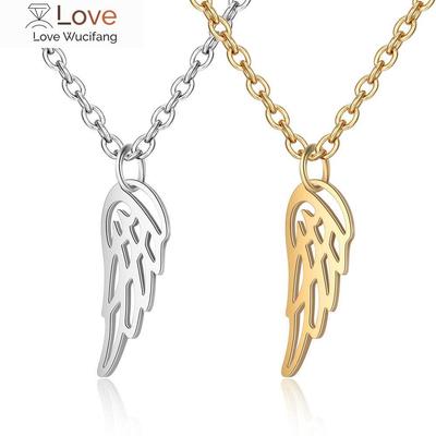 Dooyio Stainless Steel Angel Wings Pendant Female Fashion Jewelry Free Flying Necklace Clavicle Chains Party Gifts