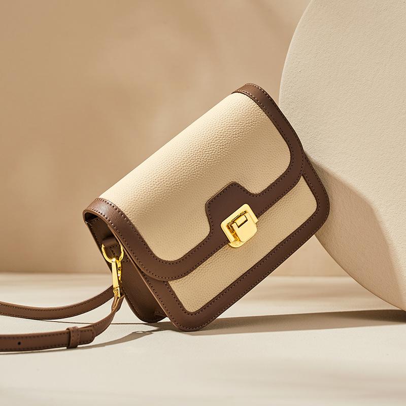 Mrs. Qiao Bag 2025 New Model Women's Bag Crossbody Bag Small Square Bag Genuine Leather Shoulder Bag Tofu Bag