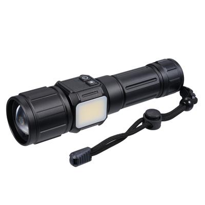 Outdoor LED Flashlight Super Bright Zoomable Handheld Flashlight Rechargeable Built-in 5000MAH