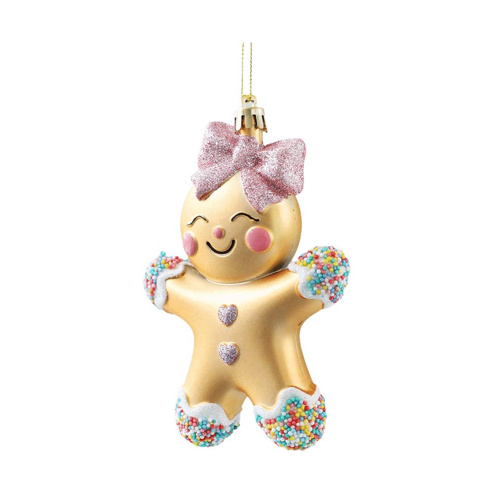 Gingerbread Man Christmas Hanging Decoration Gold Party Atmosphere Decoration  Gift
