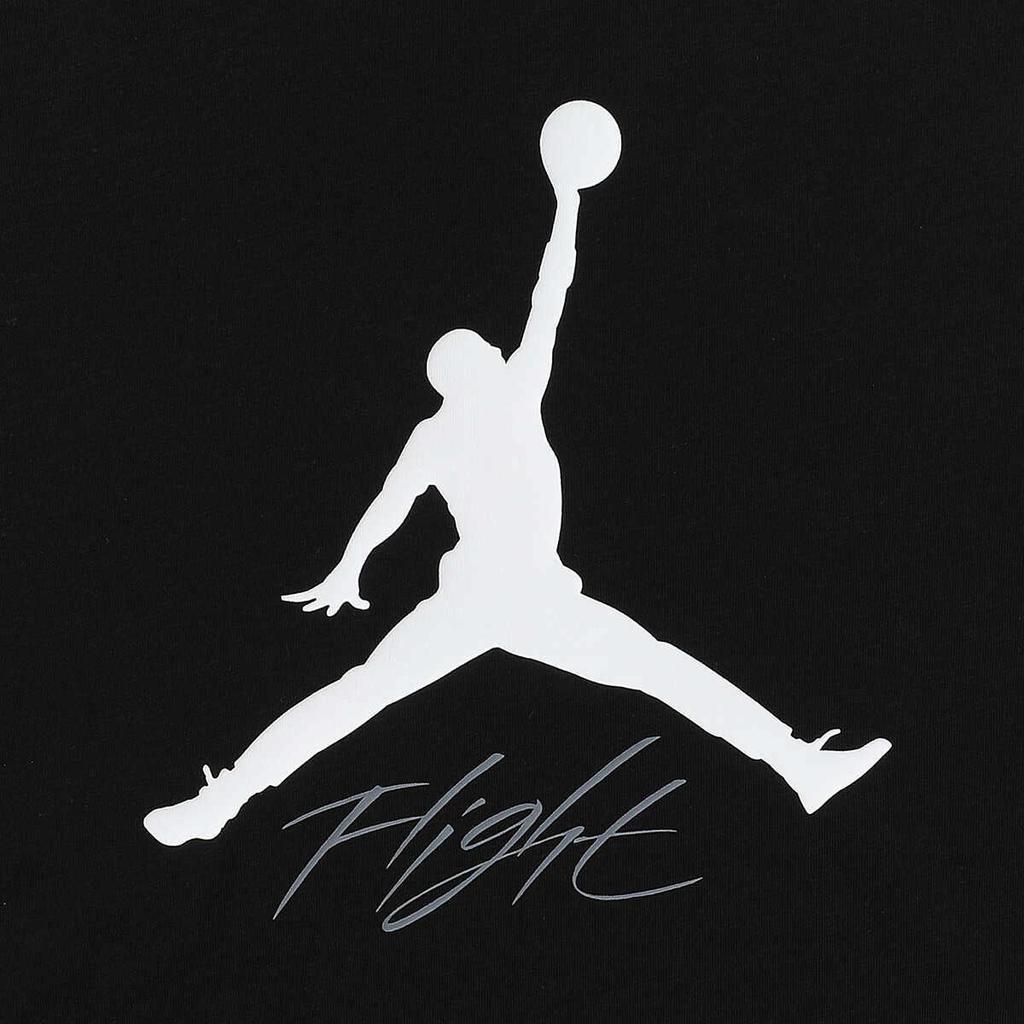 Jordan Logo Letter Round Neck Versatile Short Sleeve T-Shirt Kids Tops Black HQ7658-010