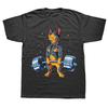 Vintage Doberman Dog Weightlifting Funny Deadlift Gym T Shirt Men Fashion Tee Shirts Oversized Cotton Casual Streetwear Tshirts