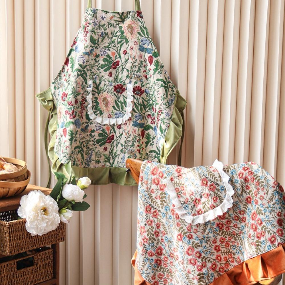 Anti Staining Kitchen Apron Stylish Hanging Neck Apron Practical Work Clothes  BBQ
