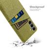 For Samsung Galaxy S24 FE Case Cloth+Hard PC Phone Cover with Dual Card Slots
