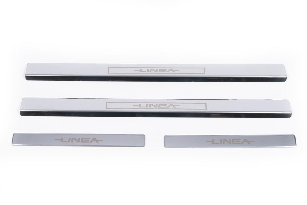 Dørterskler Carmos V1 (4 stk, rustfritt stål) for Fiat Linea 2006-2018