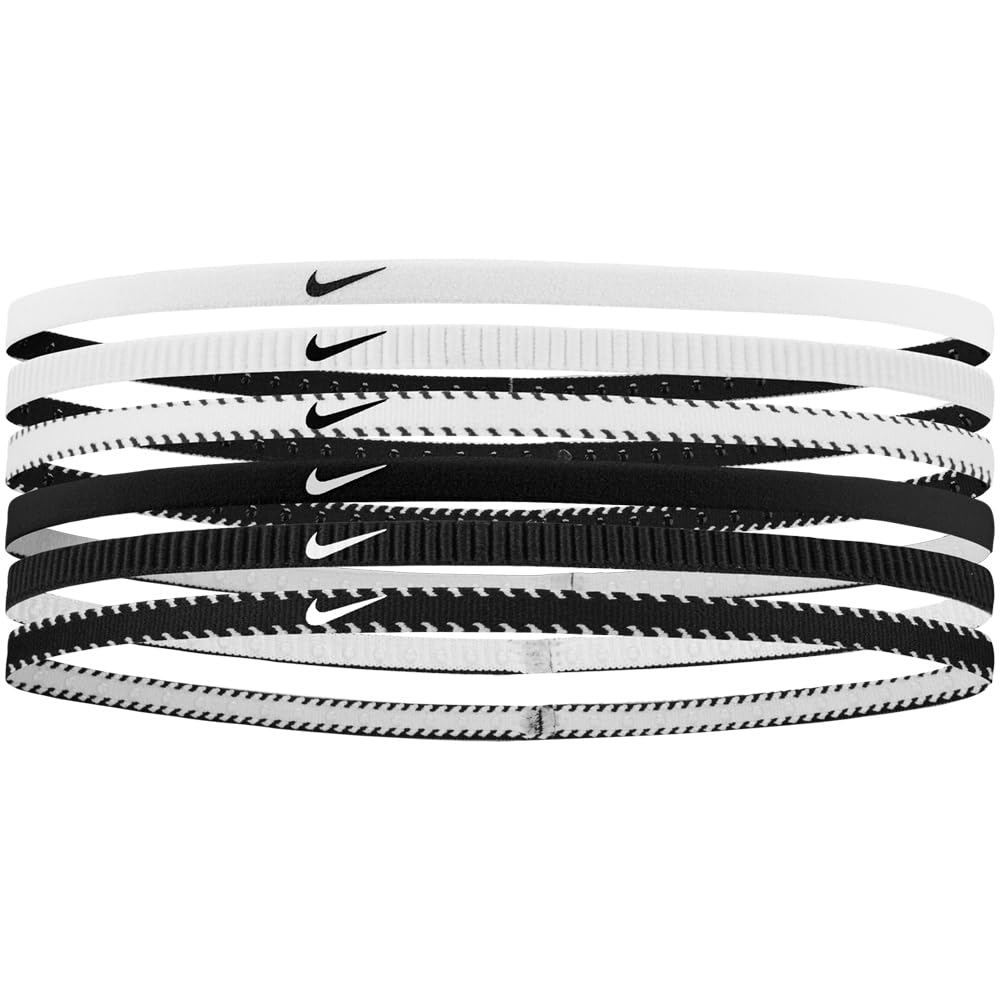 

NIKE Flex Classic Slim Headbands, 6-Pack, White/Black/White, BN2002-189
