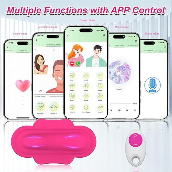 Wearable Panty APP Remote Control Vibrators Sex Toys for Women, Clitoral Vibrator Rose Toy, G Spot Dildo Vagina Stimulator with Tongue Licking Sex Toy
