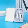5pcs Custom Logo Professional Pedicure Manicure Kit Beauty Tool Nail Clippers 5 in 1 Stainless Steel Grooming Portable Durable