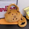 Large Capacity Capybara Plush Crossbody Bag Doll Bag Cartoon Shoulder Bag  Travel