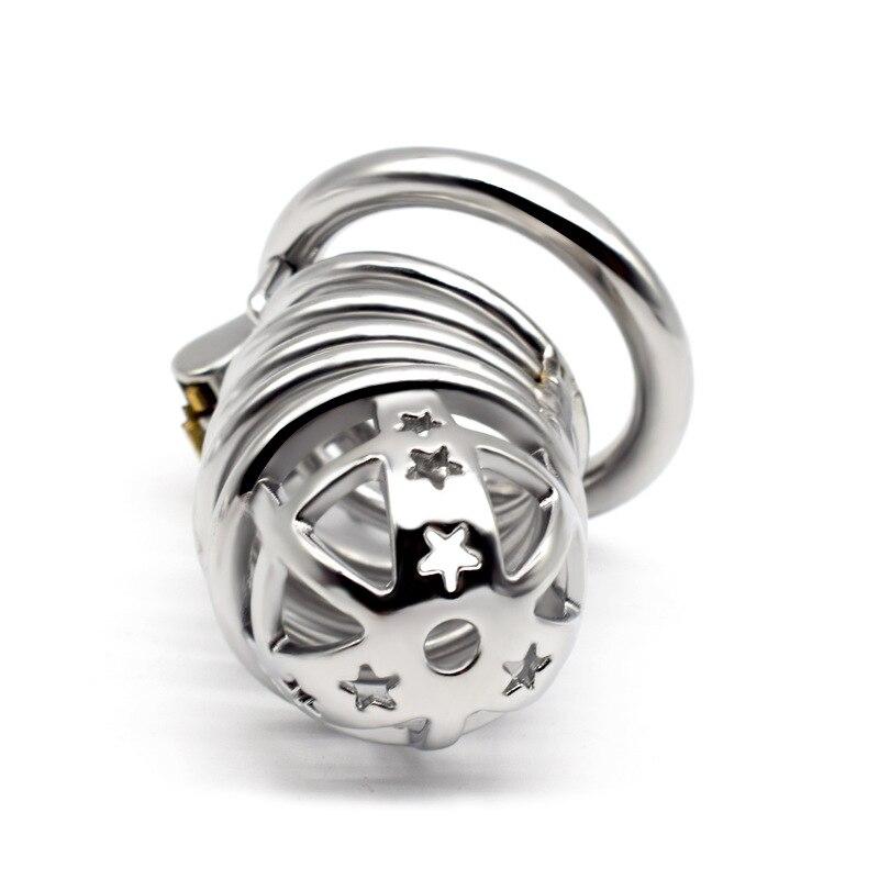 BDSM CB Lås 304 Rustfritt Stål Penisbur Slave Pikkringer Uretral Kyskhet Voksen Sexleketøy Ballestrikk Fetisj Tortur