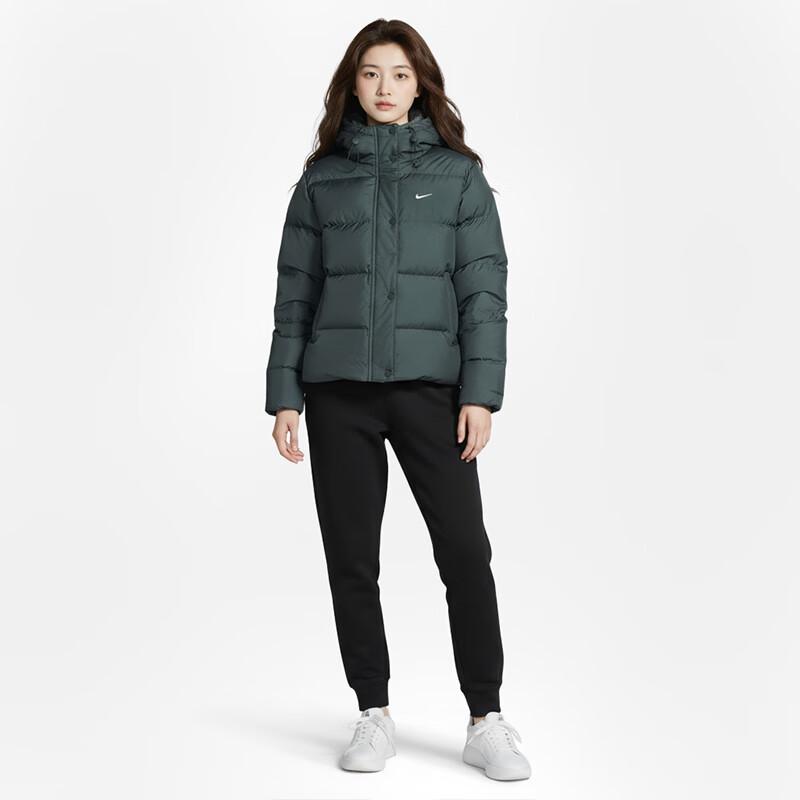 Nike Women's Winter Short Hooded Waterproof Down Puffer Jacket