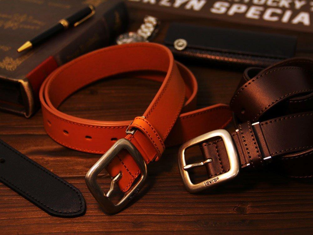 Levi's Belt Men's Big Size Casual Business Brand Genuine Leather Braun Free