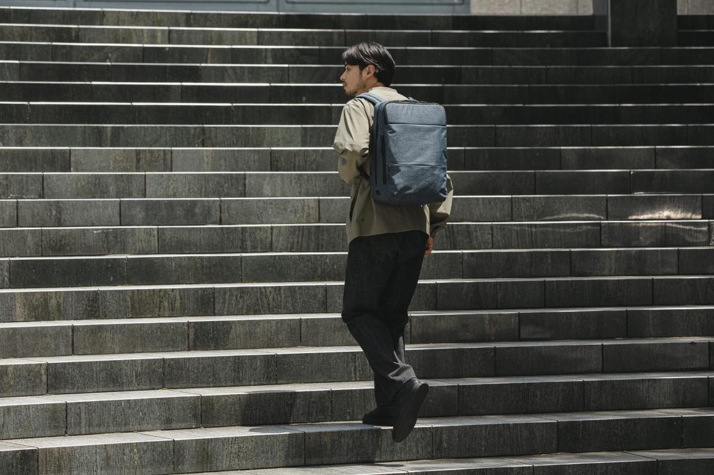 Business Backpack Tray Front Holder Specification A4 Size Inch PC Storage Pack Business Bag Rucksack Navy [Ace Gene] [Smartphone Included] 13.3 Men's