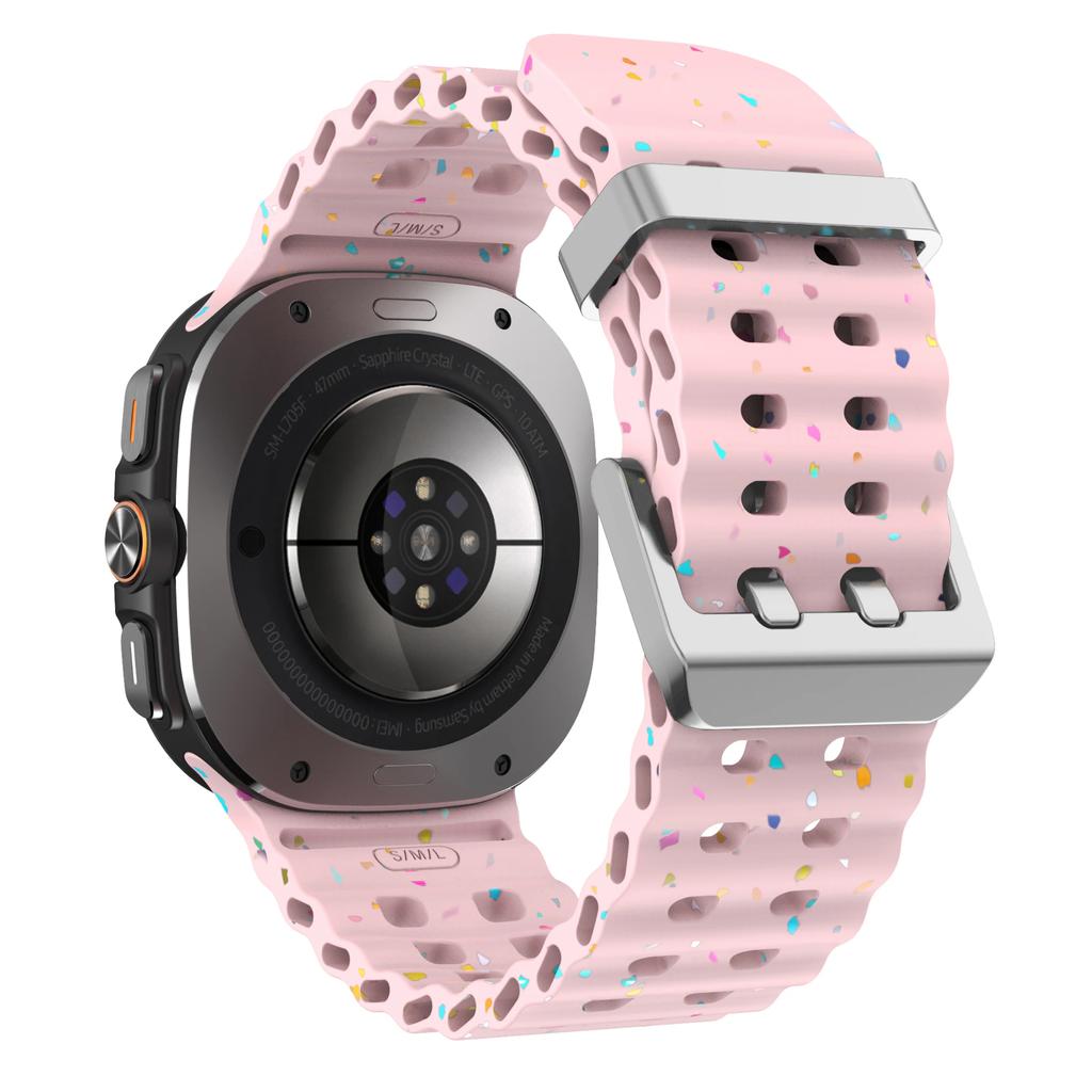 Marine Band Für Samsung Galaxy Watch 7 ultra 47mm Sport Silikon Armband Strap Galaxy Watch ultra Strap 47 Leuchtend Zubehör