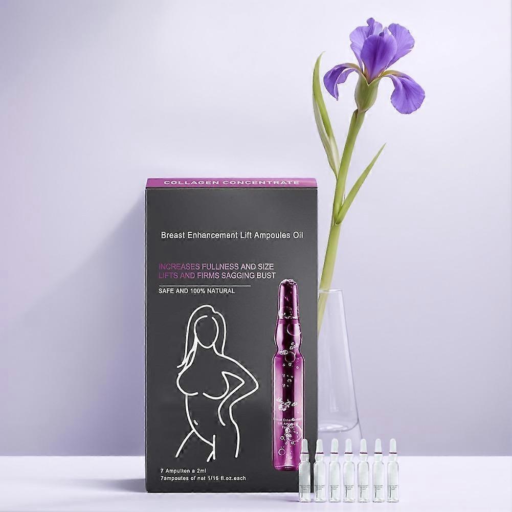 Cujmh Breast Enhancement Ampoule Essence 15ml, Purple Packaging, Gentle Moisturizing Firming Serum, Plumping Lifting Breast Care Formula
