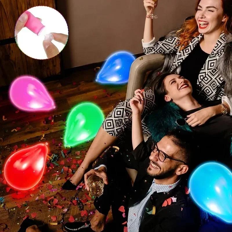 50/20 PCS Mini Led Lights Round Colorful Light Flash Luminous Lamps Tumbler Light Balloon Lantern Christmas Wedding Party Decoration