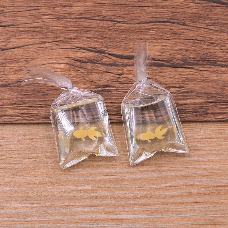 1Pcs 24*53MM DIY Transparent Resin Simulation Goldfish Pendant Jewelry