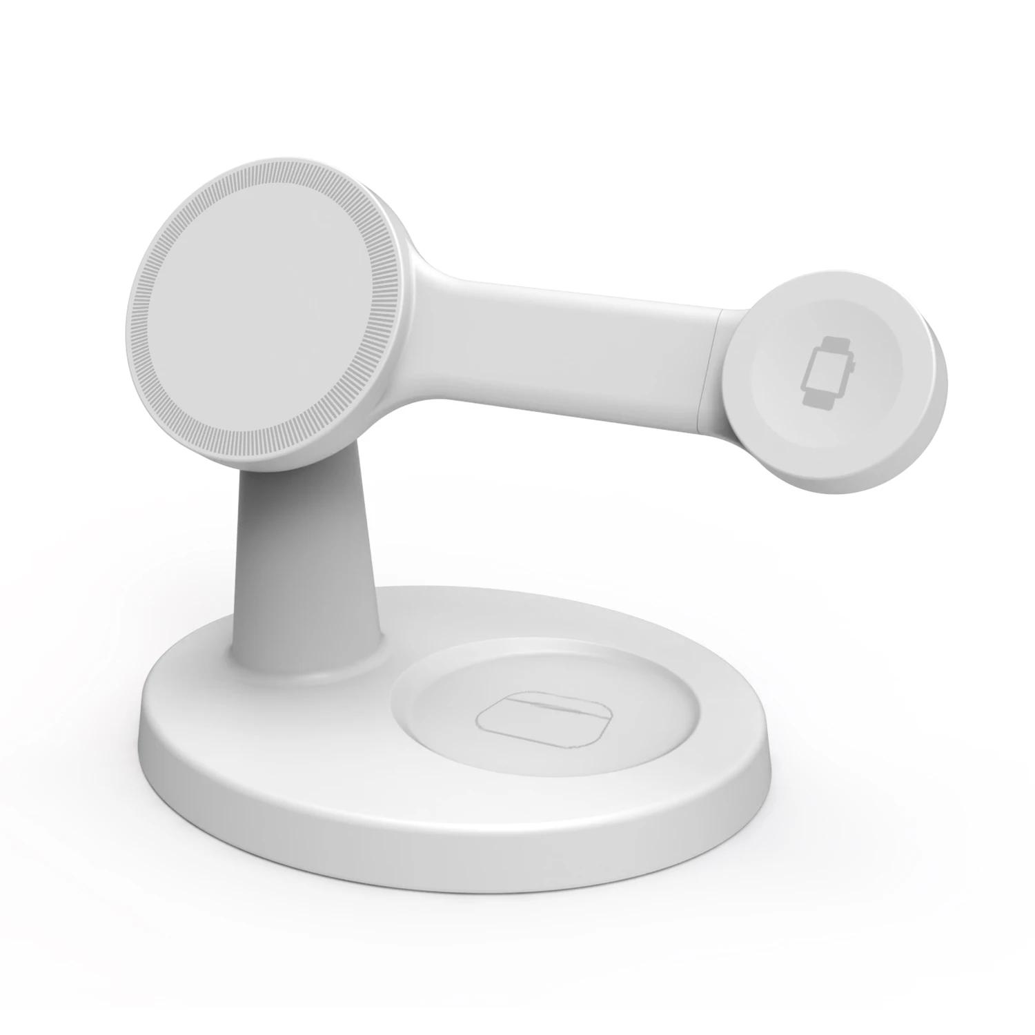 

3 в 1 магнитная беспроводная зарядная подставка для Magsafe iPhone 16 15 14 13 Pro Max Watch 9 8 AirPods Pro быстрая зарядная станция