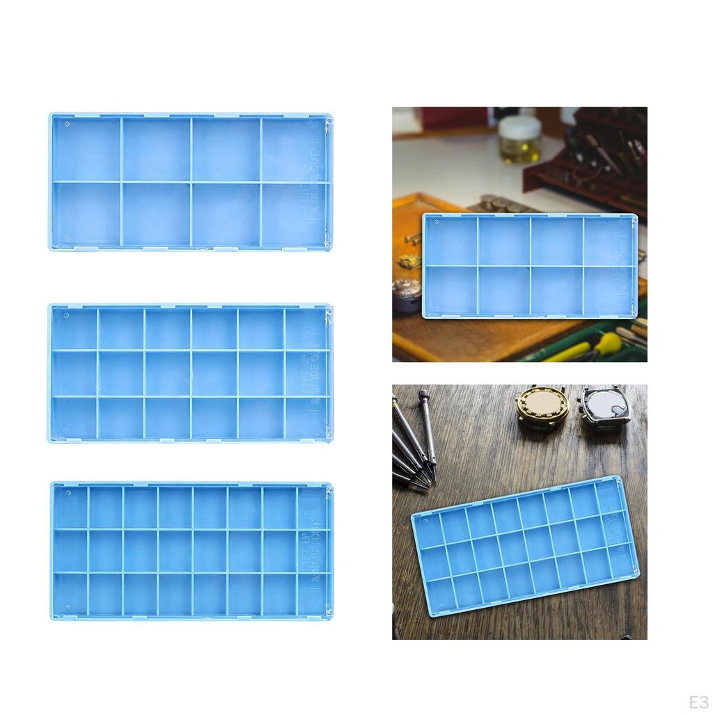 Watch Parts Storage Box Carry Case Dustproof Lid for Hardware Maintenance