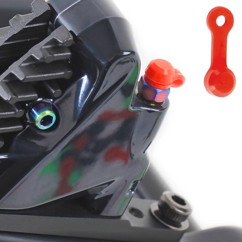 

Bicycle bicycle oil disc exhaust rubber, dustproof screw cap красный