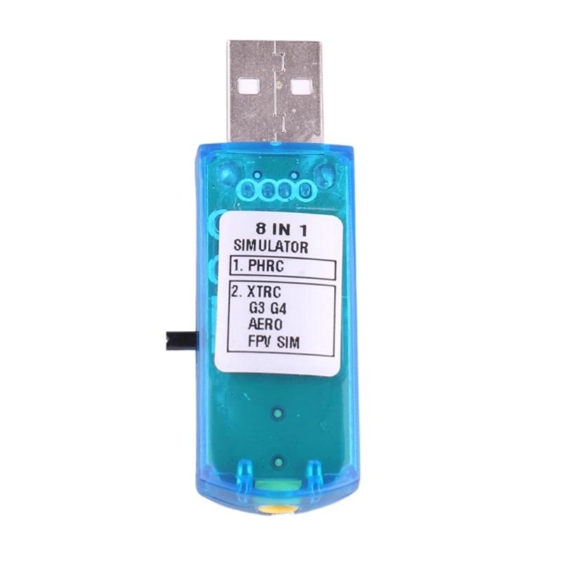 8 In 1 USB Flight Simulators FPVs Aircraft Helicopter Controllers with Cable for Learning & Practicing Flying Skill