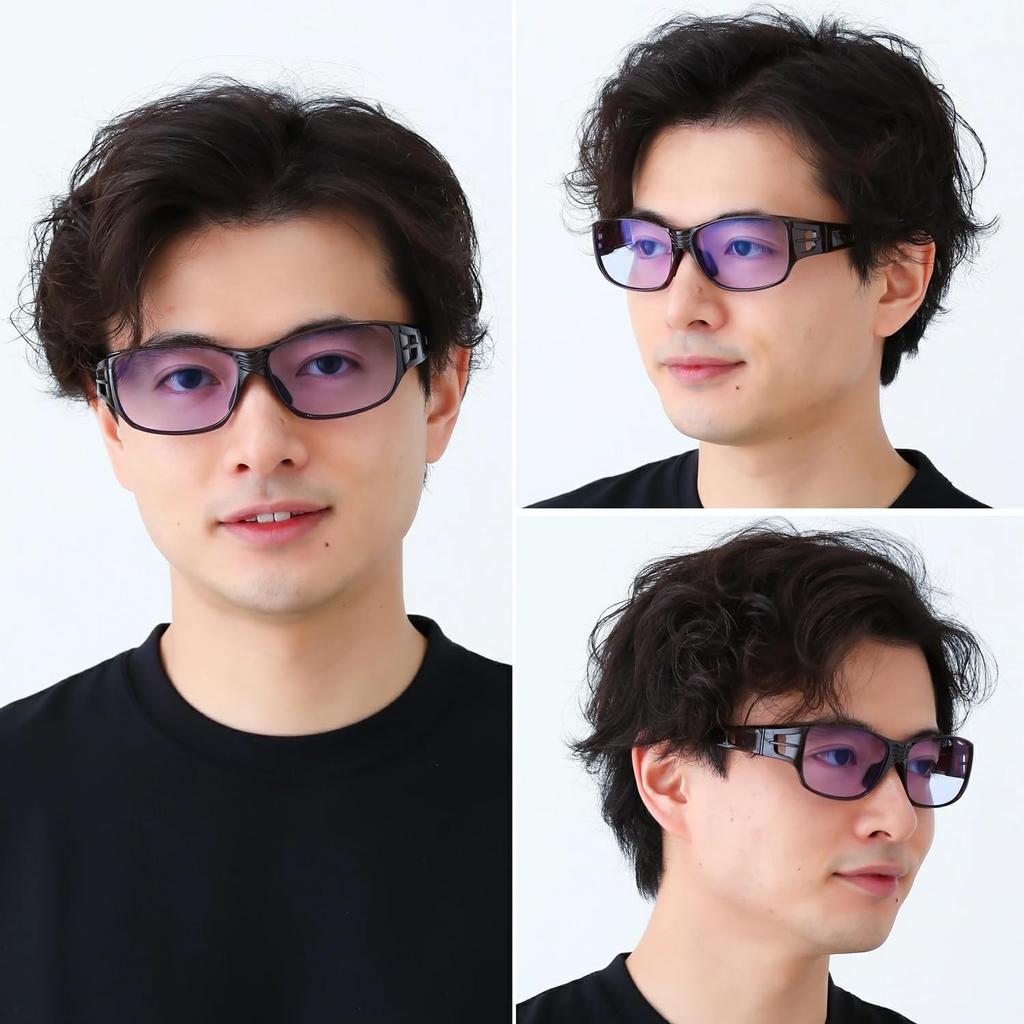 Photochromic Overglasses Sunglasses for Night Driving UV Protection Driving Sunglasses Made In Sabae SC102BPHN [Neo Contrast]