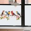 PVC Cute Adorable Bird Static Cling Window Sticker Removable Self-Adhesive for Kitchen Living Room Glass Home Decor Art