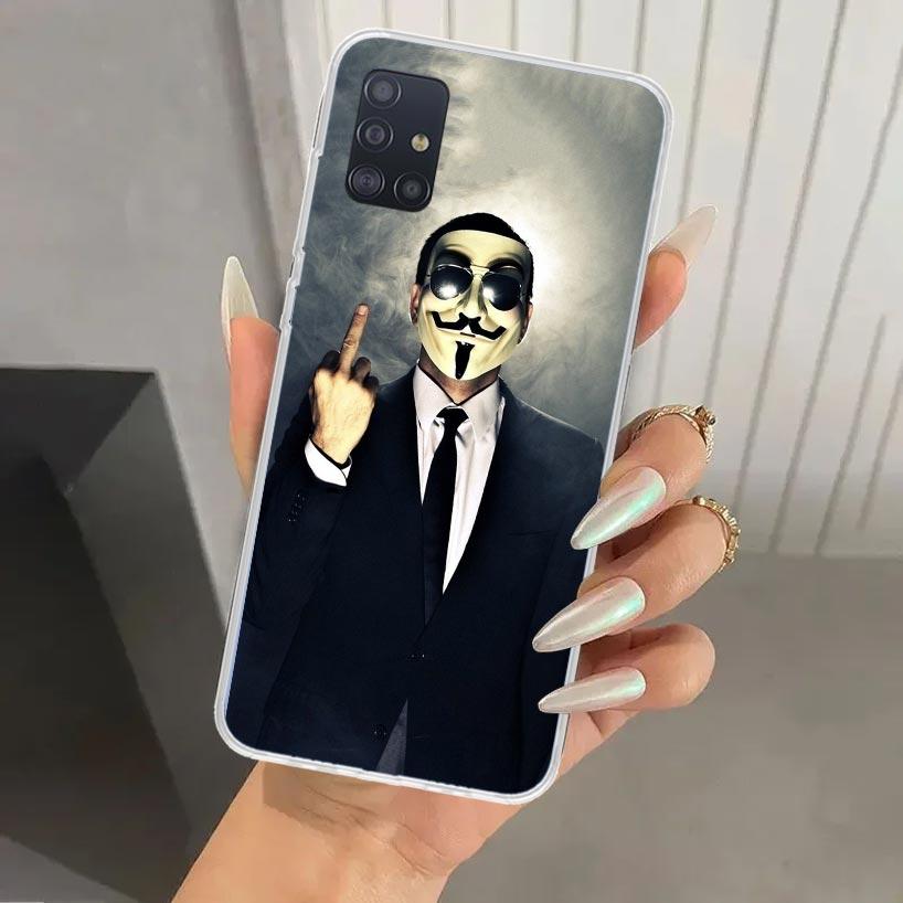 Man Suit Shirt Tie Phone Case for Samsung Galaxy A52 A32 A22 A12 A02S A50S A30S A10S Note 20 Ultra 10 Plus S10 A31 A20 A71 A72 G