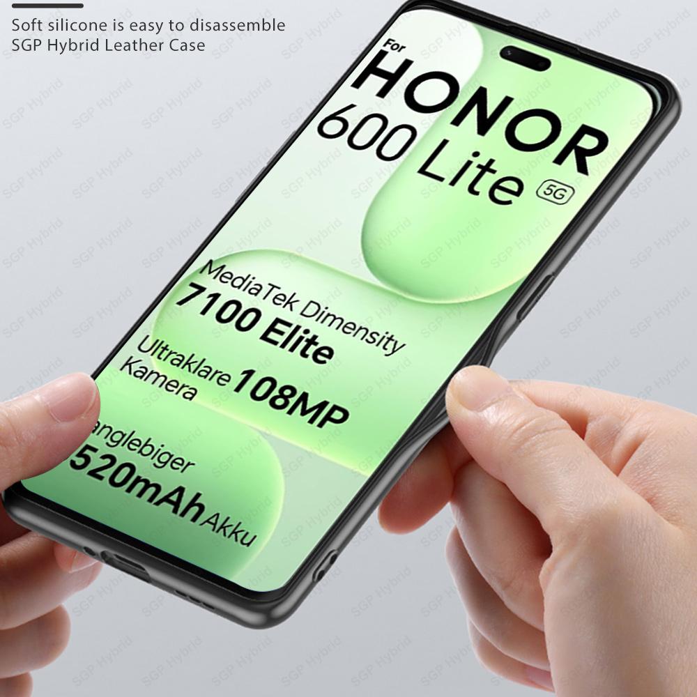 600 Lite Case Sheepskin Leather Funda For Honor 600Lite Honor600 Pro HONOR 600Pro 5G Global Camera Shockproof Cover Coque Bumper