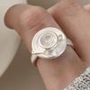 Bagues en Argent Sterling 925 pour Femmes Couple Minimaliste Fait Main Simple Forme Ronde Bague Bijoux Fins Cadeau Prévenir les Allergies