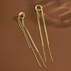 Luxury Aesthetic Gold Plated Geometric Long Tassel Earrings Stud for Women Ear Piercing Drop Wedding Party Jewelry Gift