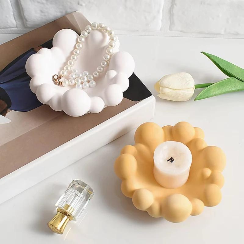 2026 Latest Models Irregular Cloud Tray Plaster Silicone Mold DIY Handmade Aromatherapy Gypsum Jewelry Storage Desktop Mould