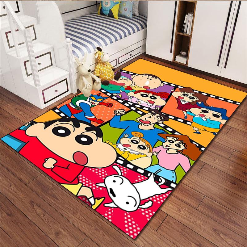 Crayon Shin-chan  Carpet Office Decorative Carpet For Living Room Bedroom Door Mat Floor Rug Computer Chair Area Rug