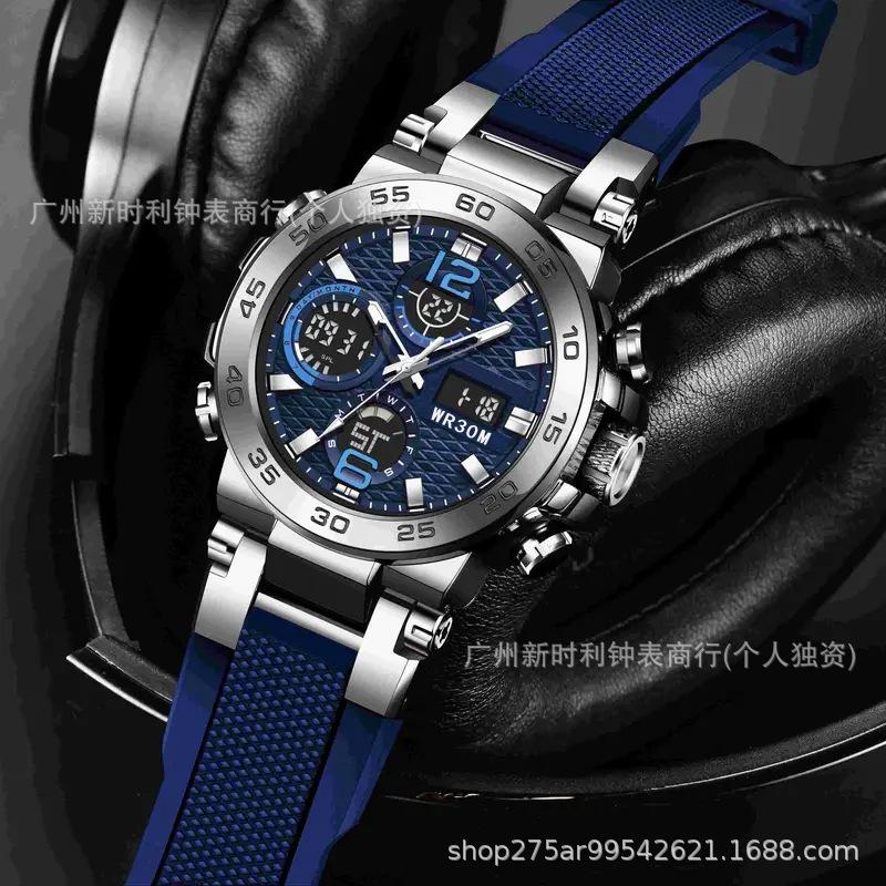 Sports Watch Tech Black Trendy Luminous Design For Teens Men And Students