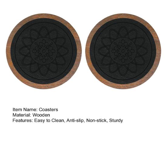 Drinks Absorbent Non-Slip Coaster Set Protect Tabletop from Stains Scratches