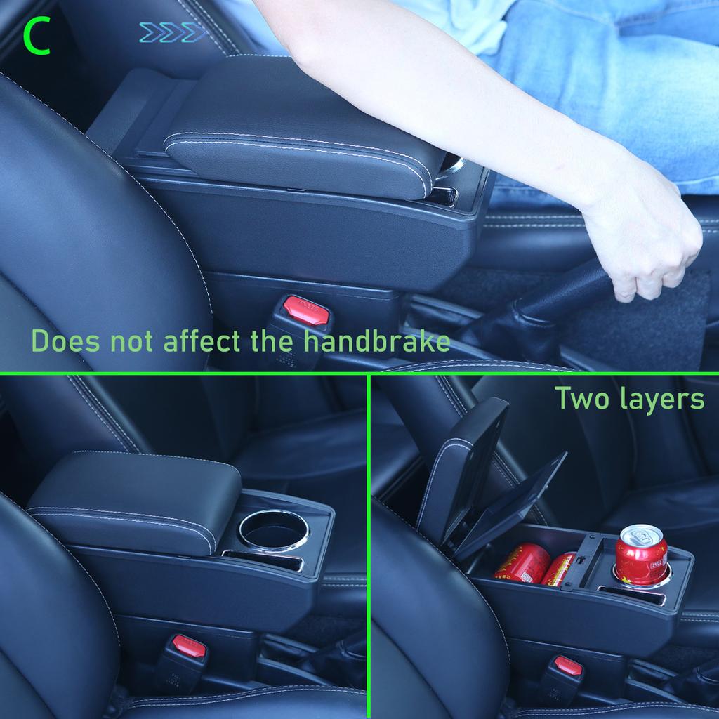 Gjbn8 For Seat Ibiza Armrest Box For Seat Ibiza 6j Ibiza 6L Car Armrest Auto Storage Box Retrofit Parts Interior Car Accessories