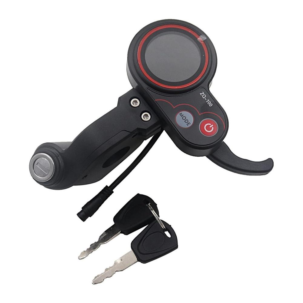 LCD Display Throttle Meter 6PIN Switch with Electric Door Lock Key For Electric Scooter