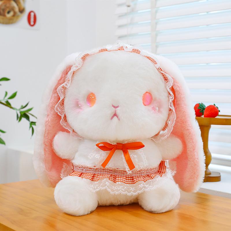 Lolita Rabbit Backpack Japanese Style Girl's Heart Cute Little Rabbit Plush Bag for Girls Birthday Gift