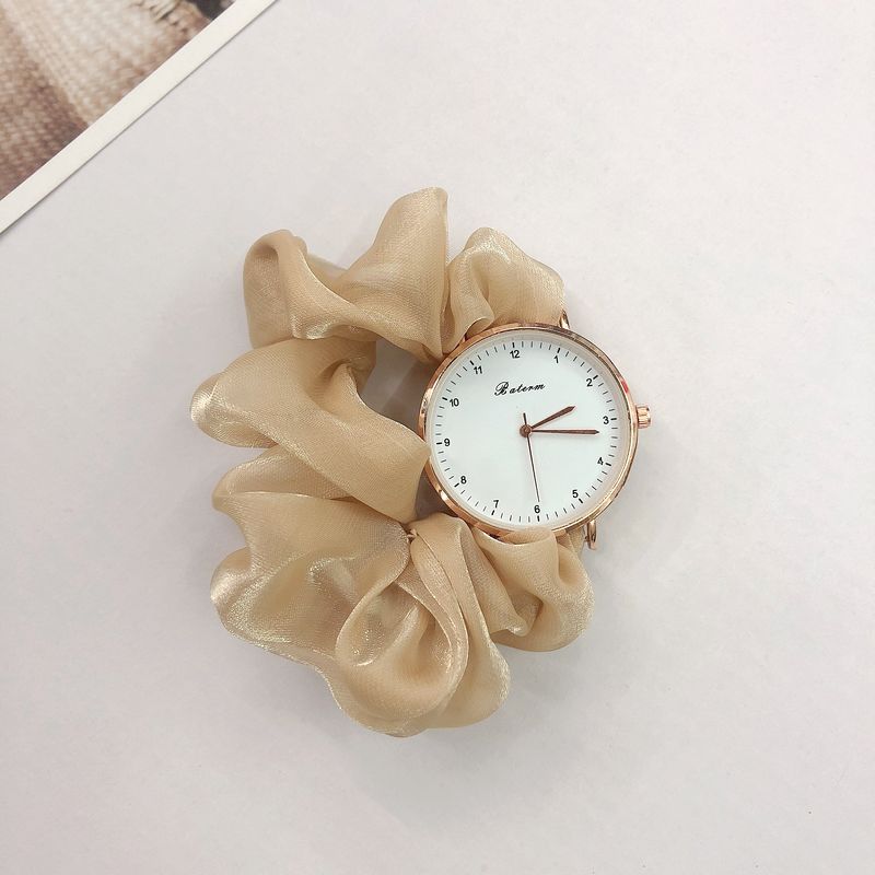 

Korea Dongdaemun Wind Creative Ribbon Digital Watch Girl, Little Fairy Elegant Personality Female Watch Student бежевий