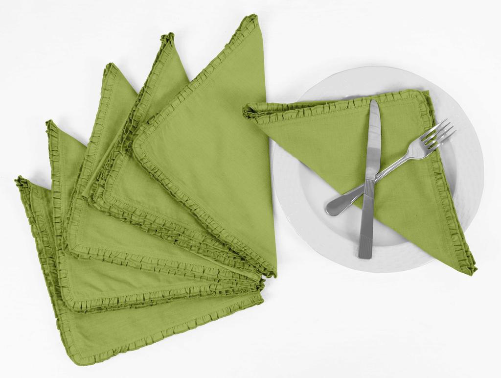 Vargottam Black Home Decor Parties Dinner Table Linen Re-Usable Napkins Set-Pack Of