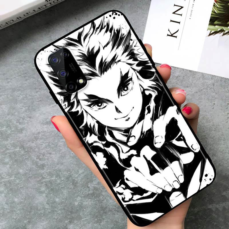 Demon Slayer Anime for OPPO Realme V15 X5 X3 X50 X7 X2 C17 C11 C3 C2 7 7i 6 6S 6i 5 Narzo 20 Pro Black Phone Case