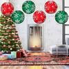 Festival Green Snowflake Paper Lanterns Easy Assembly Efficient Christmas Home Store Window Display