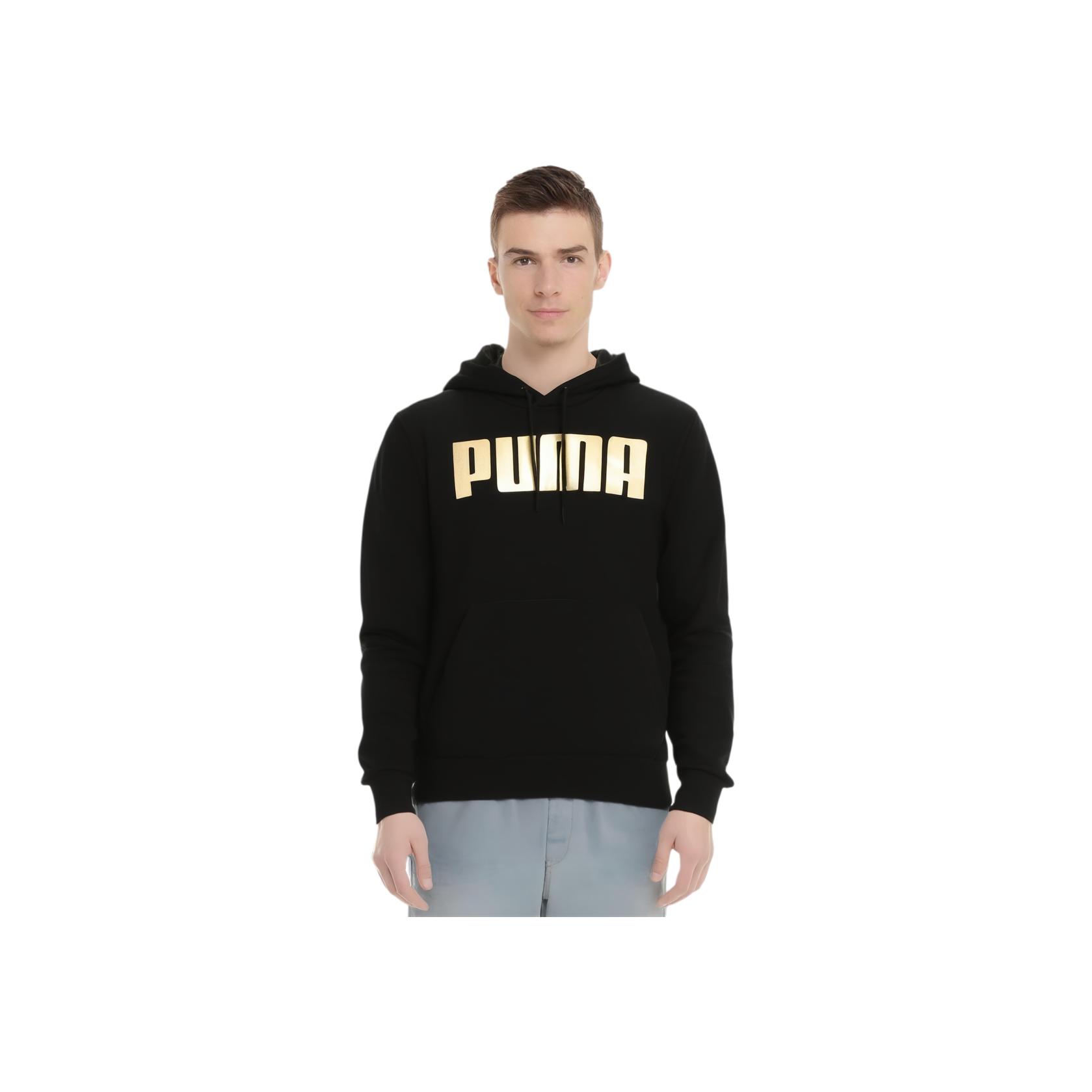 Puma Essbig Ess Hoody Tr Classic Long Sleeve Hoodie Men hoodies Black Gold 67114951 M